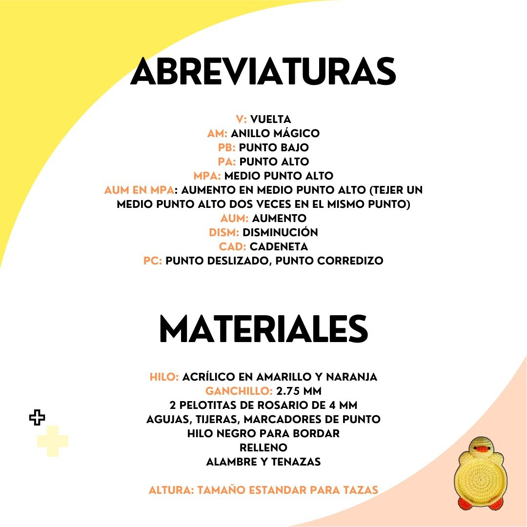 Patrón gratuito: Posavasos amigurumi de patitos