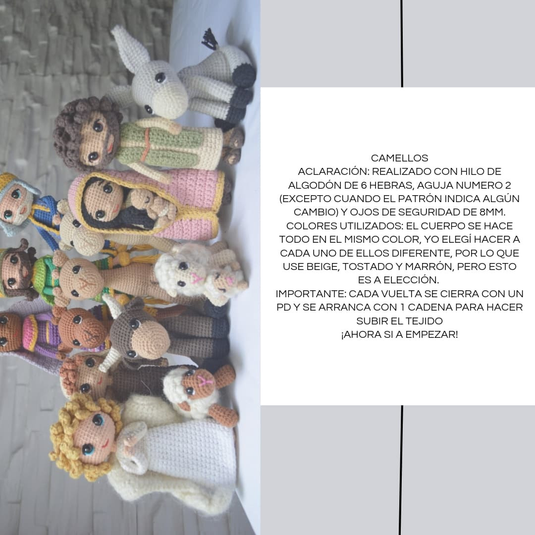 Patrón gratuito: Reyes Magos y camellos amigurumi