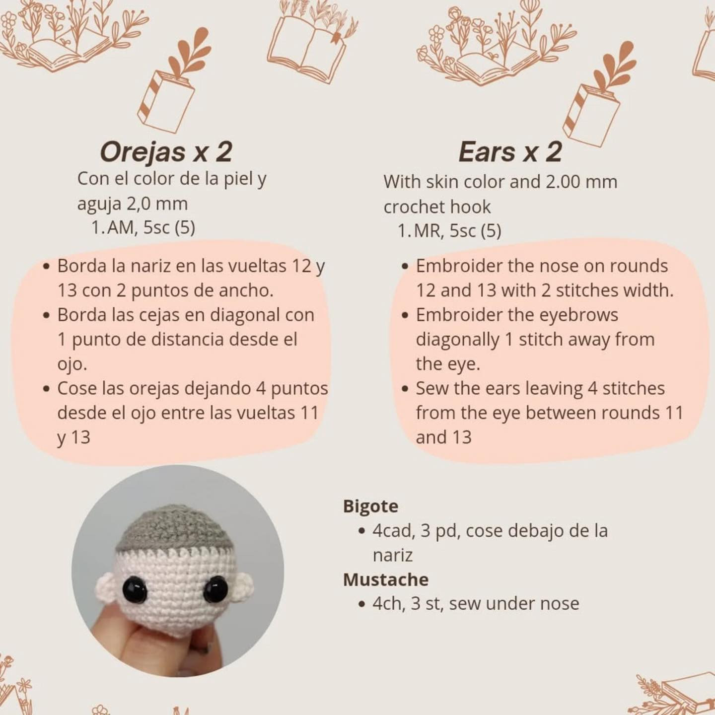 Patrón gratuito: Separador de libros Gabriel García Márquez a crochet.