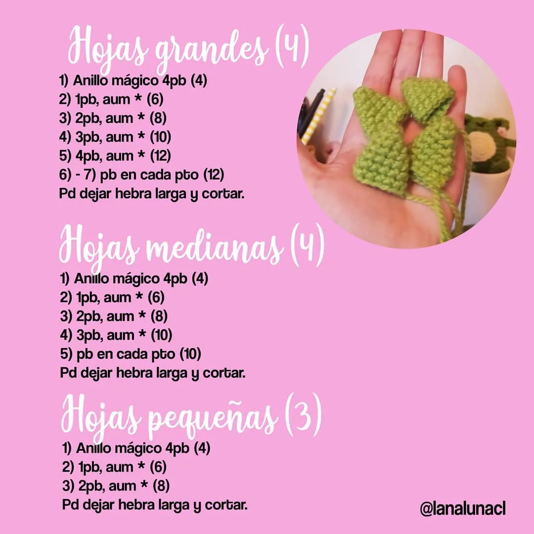 Patrón gratuito: Suculentas amigurumi tejidas a crochet