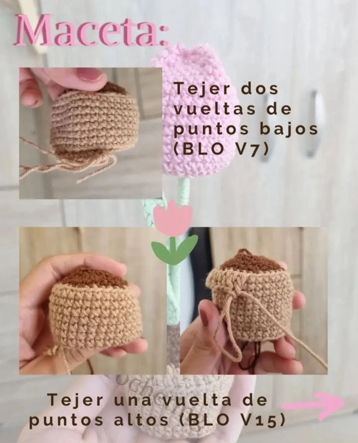 Patrón gratuito: Tulipán de ganchillo