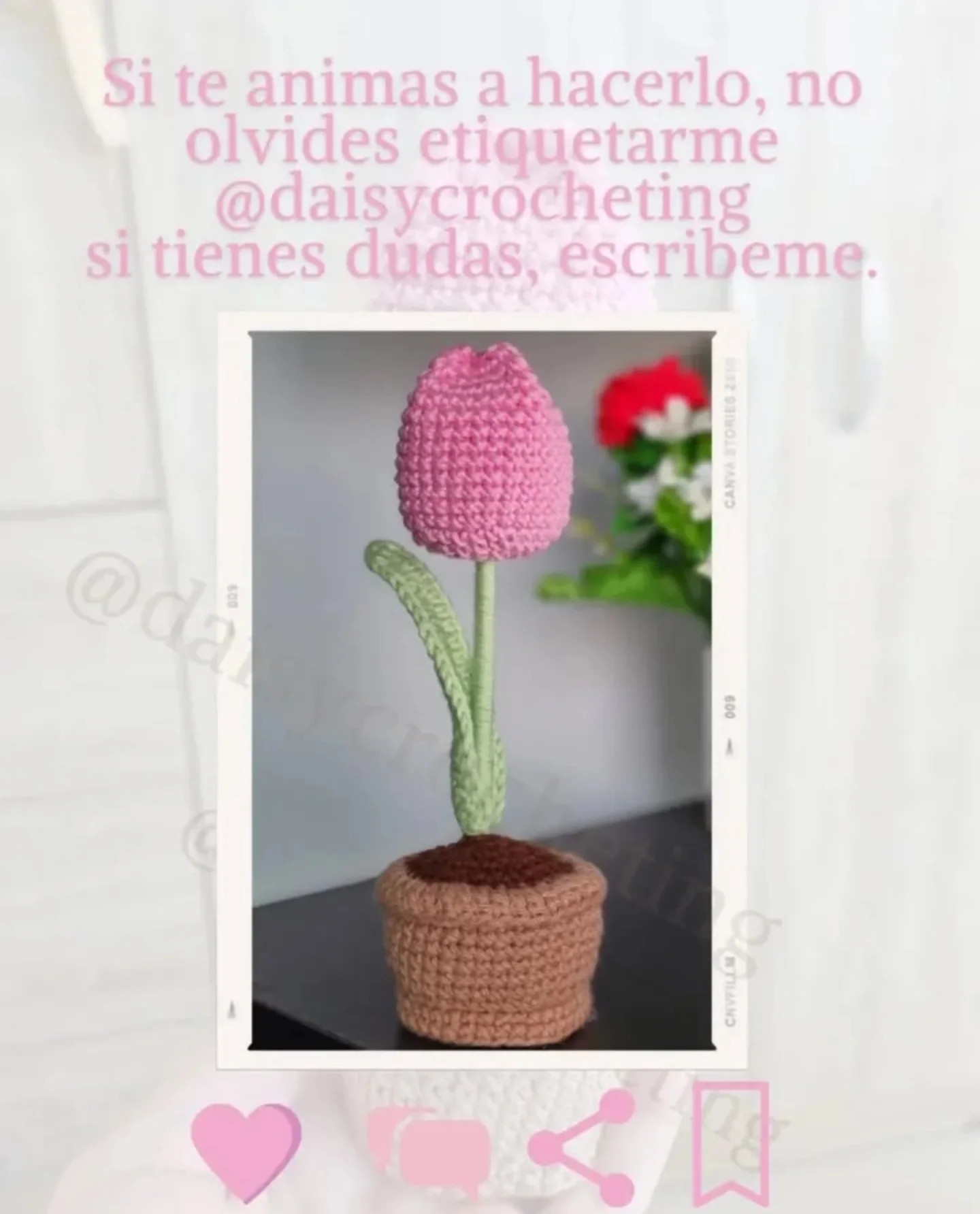 Patrón gratuito: Tulipán de ganchillo