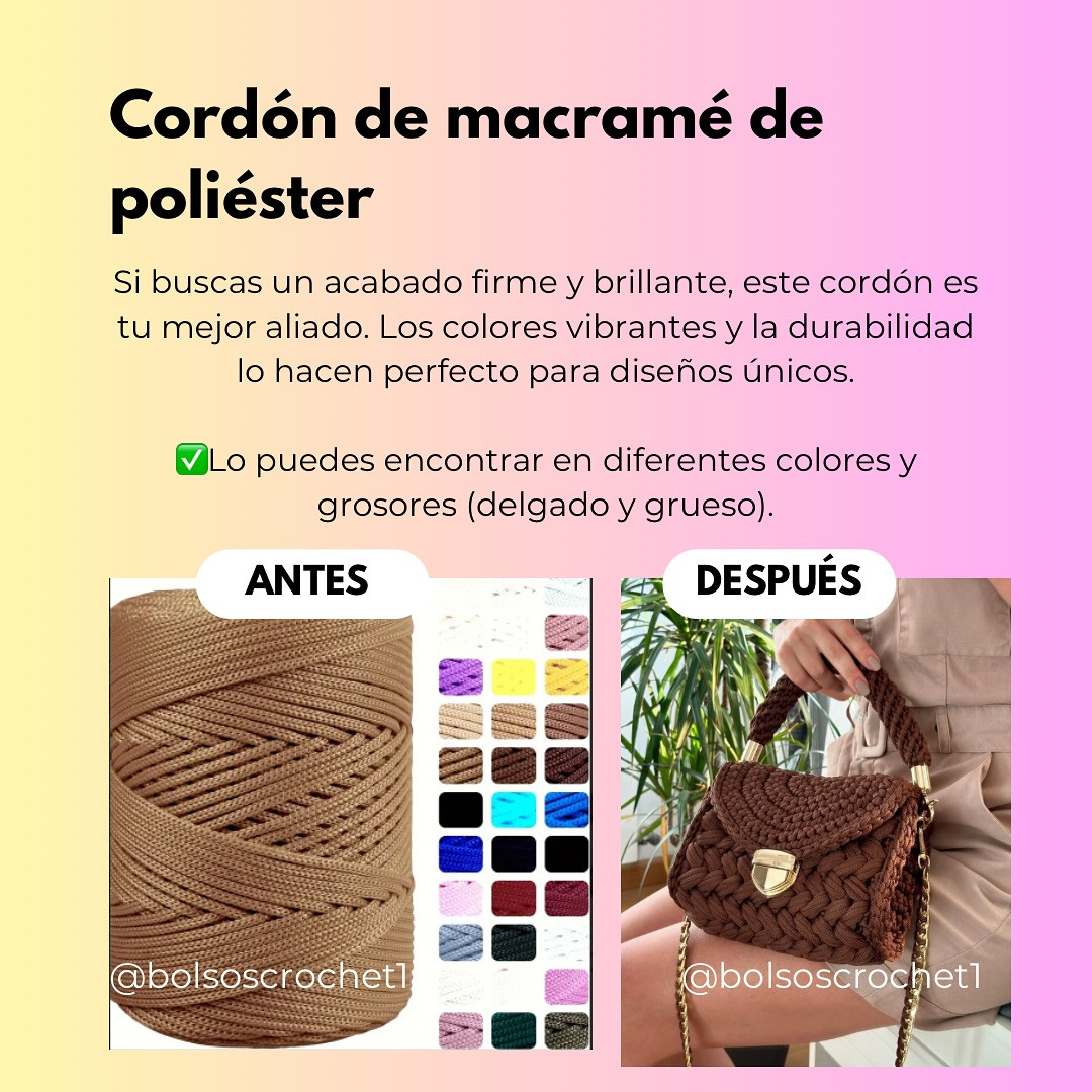 Patrones de bolsos a crochet: Hilo ideal