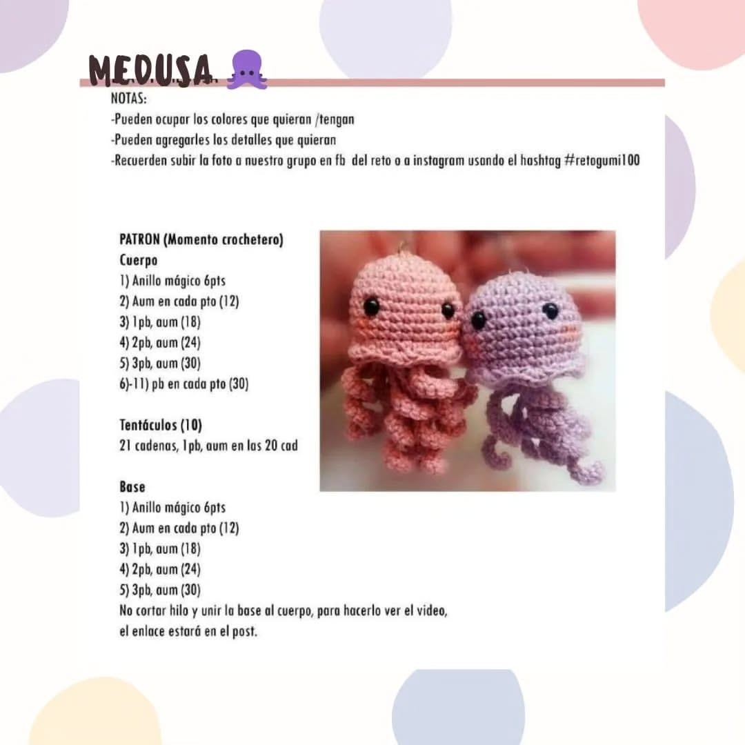PATRONES DE MINI AMIGURUMIS: MAGDALENAS