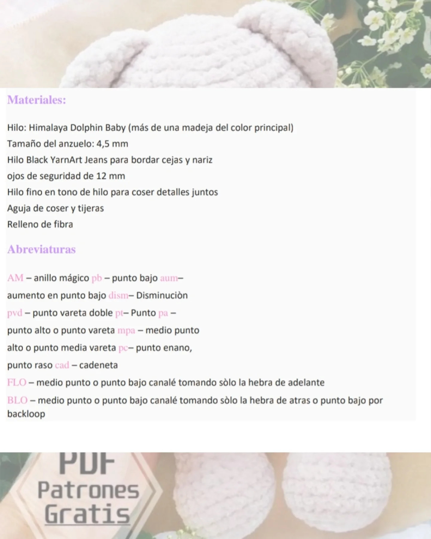 PDF Patrones Gratis de Osito Amigurumi