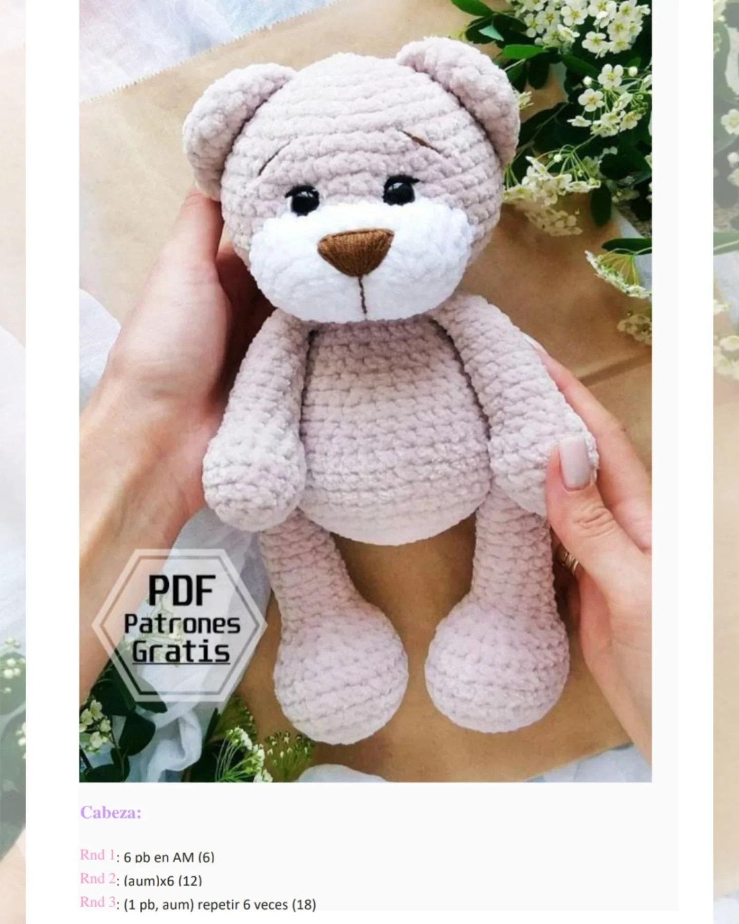 PDF Patrones Gratis de Osito Amigurumi