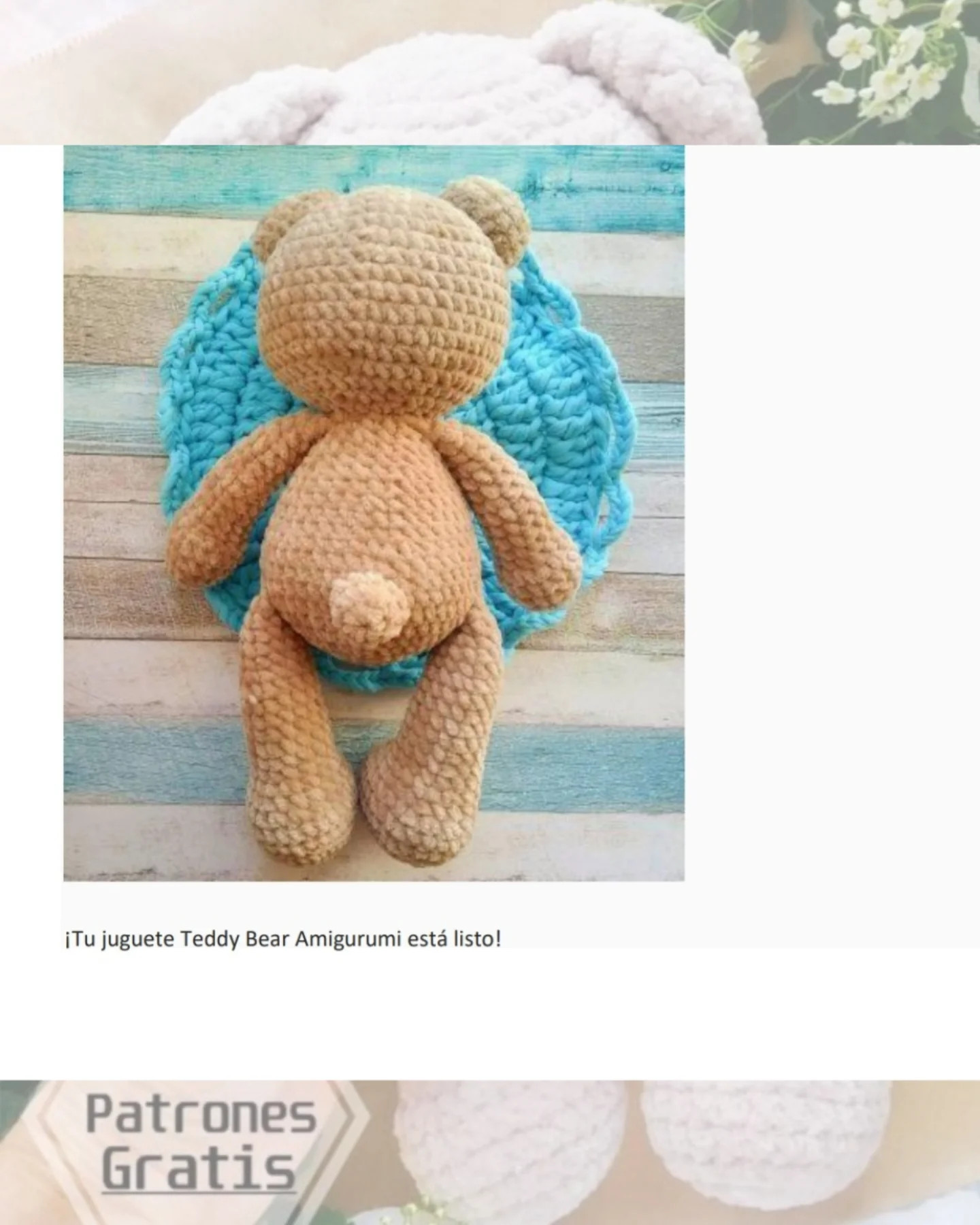 PDF Patrones Gratis de Osito Amigurumi