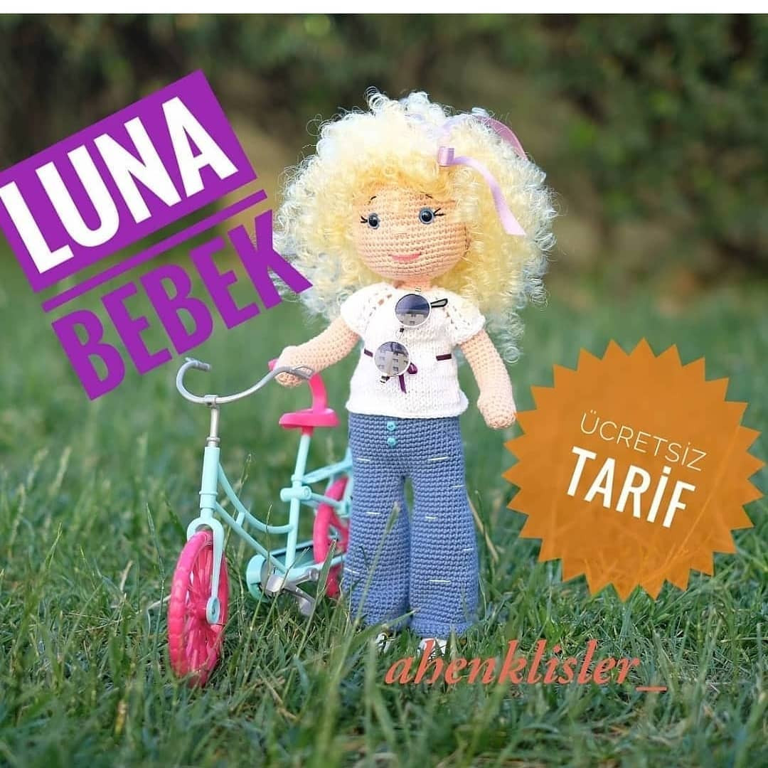 Pembe Dügme Amigurumi Bebek Pantolon ve Bluz Tarifi