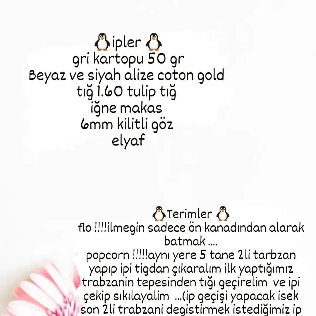 Penguen klips tarifi: Sevimli amigurumi