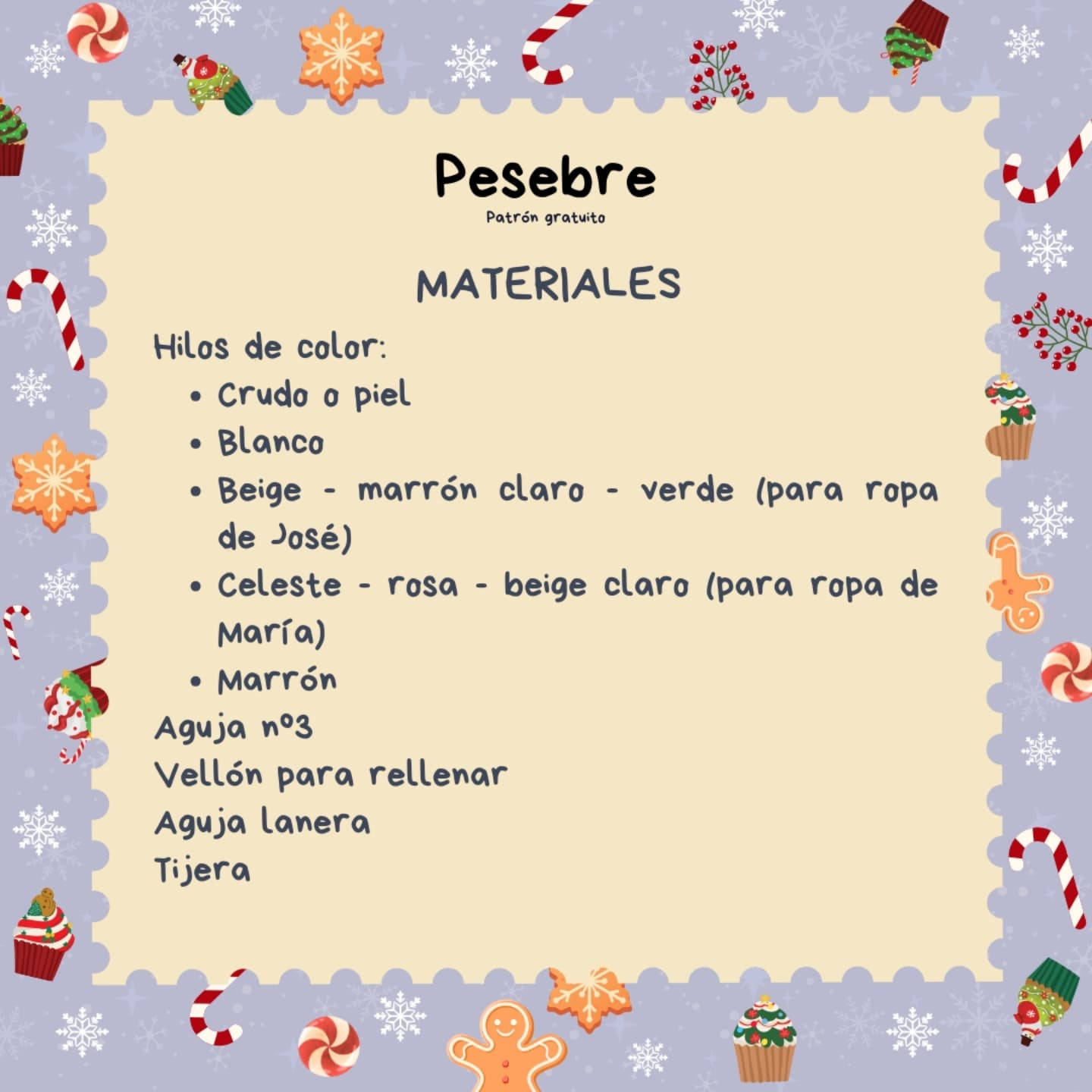 Pesebre amigurumi: Patrón gratis navideño