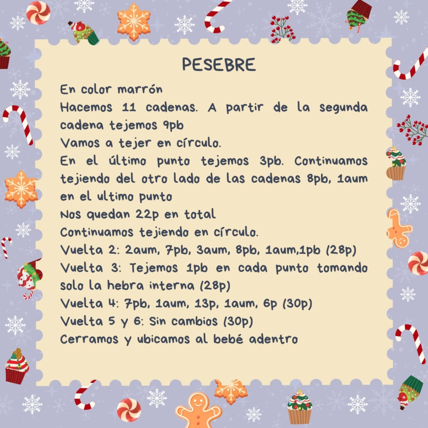 Pesebre amigurumi: Patrón gratis navideño