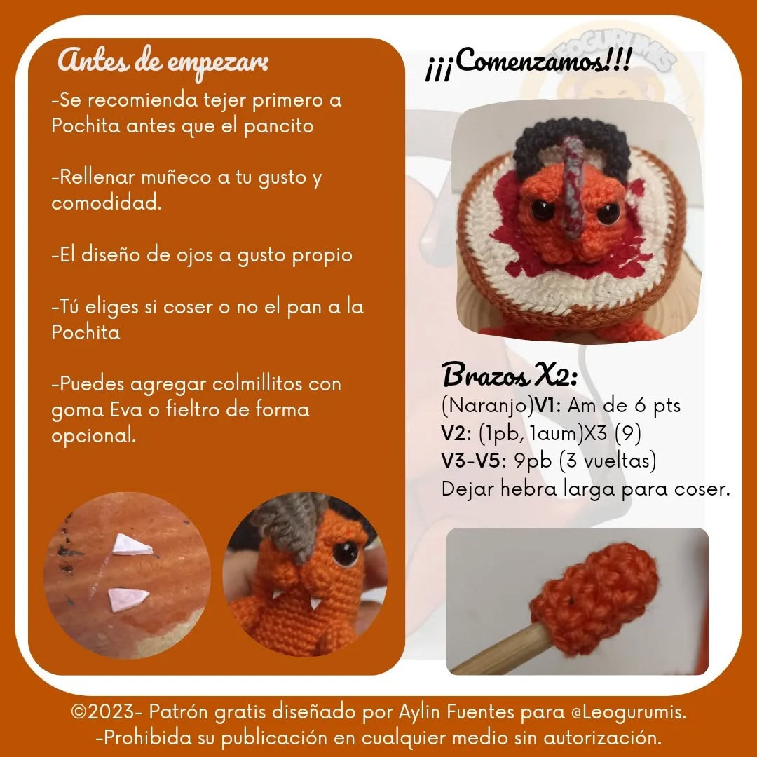 PochiPan: Patrón de Amigurumi Gratis 1500