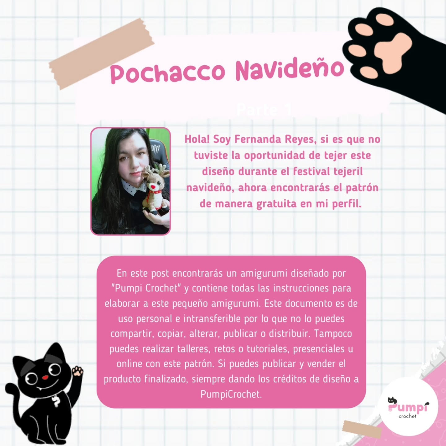 Pochocho navideño: patrón amigurumi gratis
