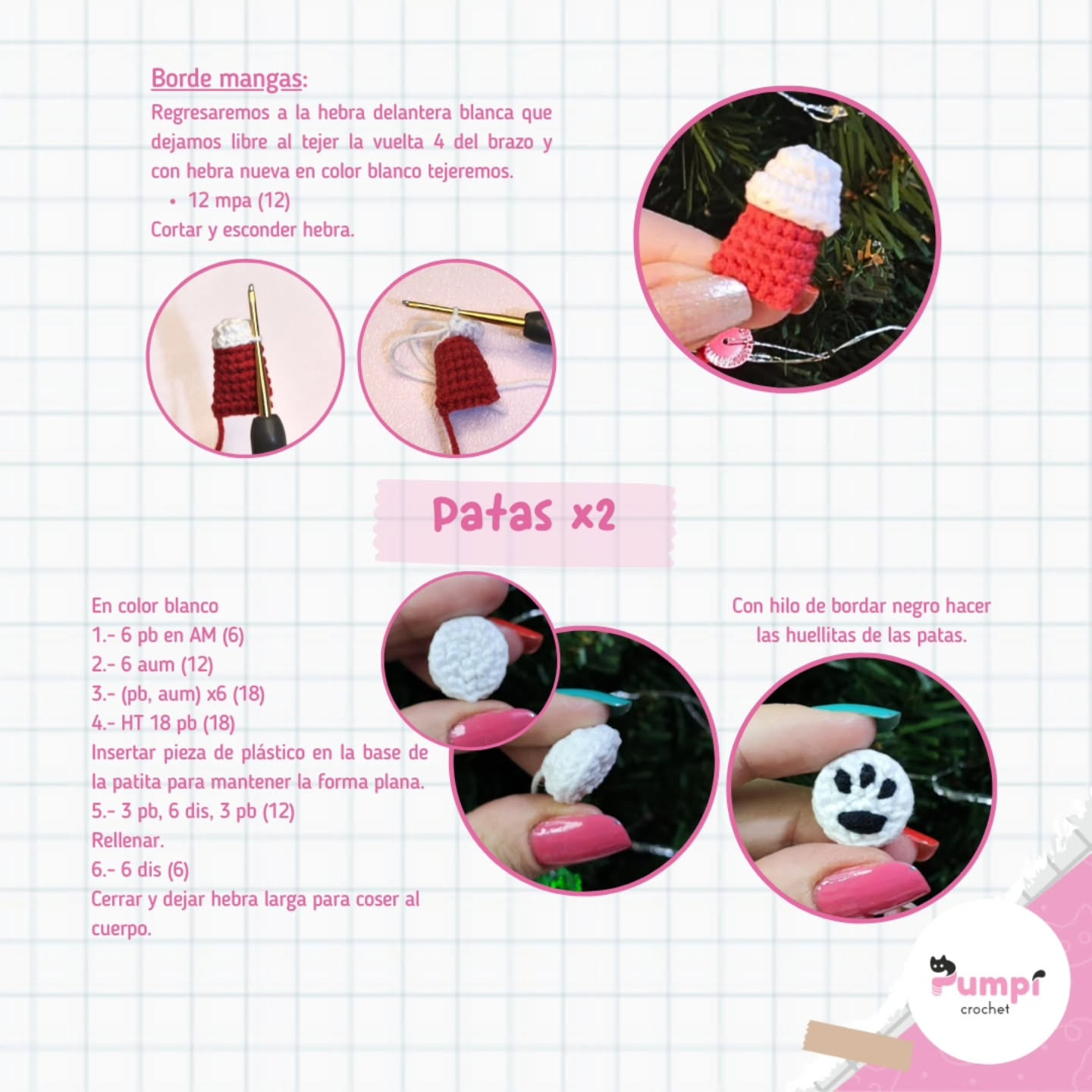 Pochocho navideño: patrón amigurumi gratis