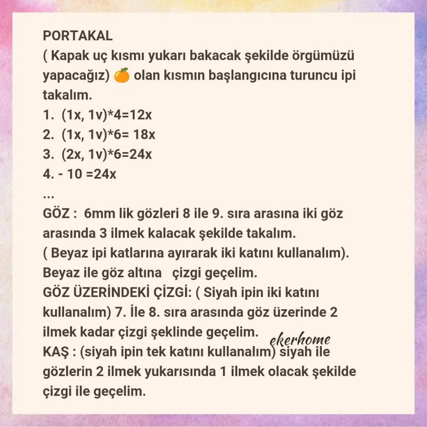 PORTAKAL KALEM SÜSÜ ÖRNEĞİ