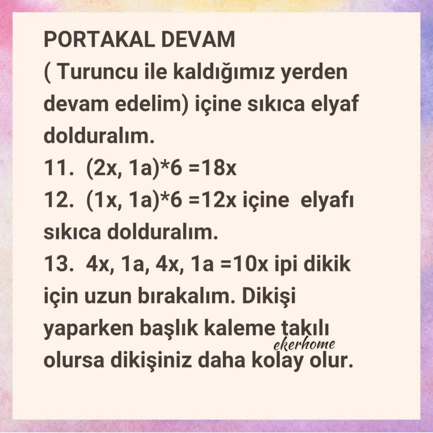 PORTAKAL KALEM SÜSÜ ÖRNEĞİ