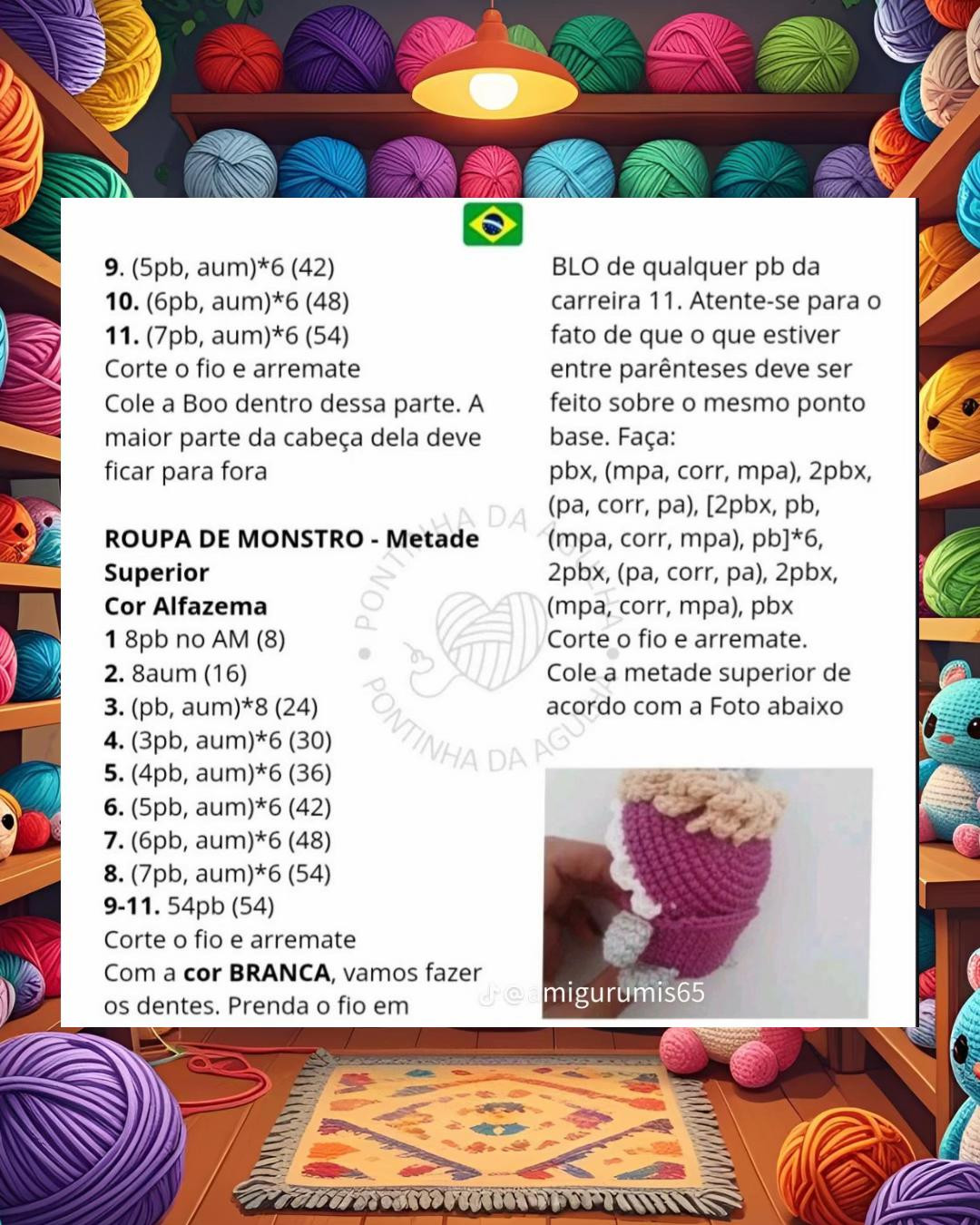 Português:  Amigurumi Boo Monstros S.A: Grátis! Receita em crochê passo a passo.