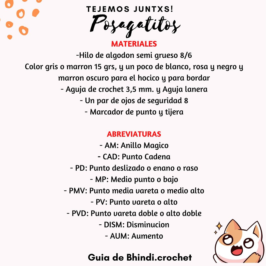 Posagatitos tejidos a crochet: Guía paso a paso