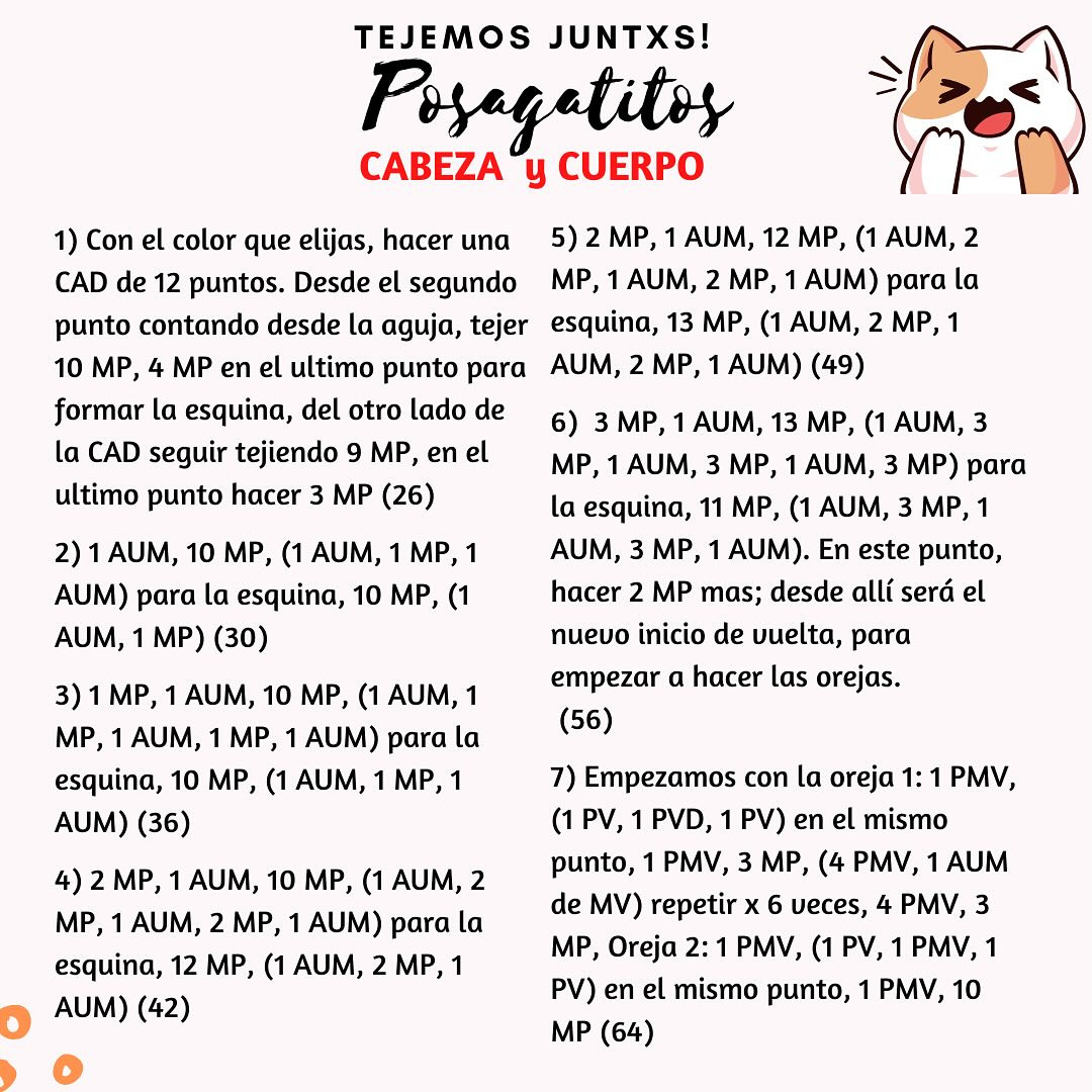 Posagatitos tejidos a crochet: Guía paso a paso
