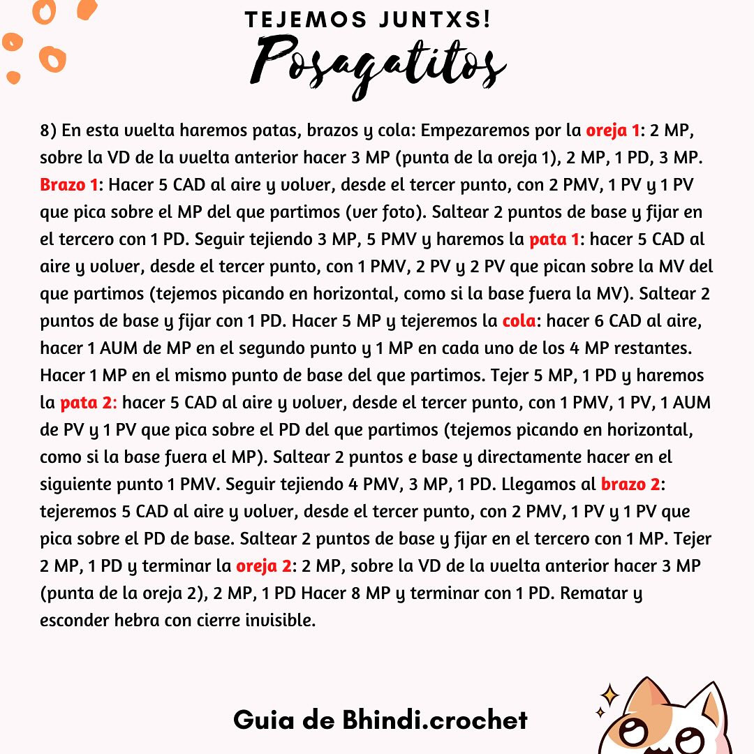 Posagatitos tejidos a crochet: Guía paso a paso