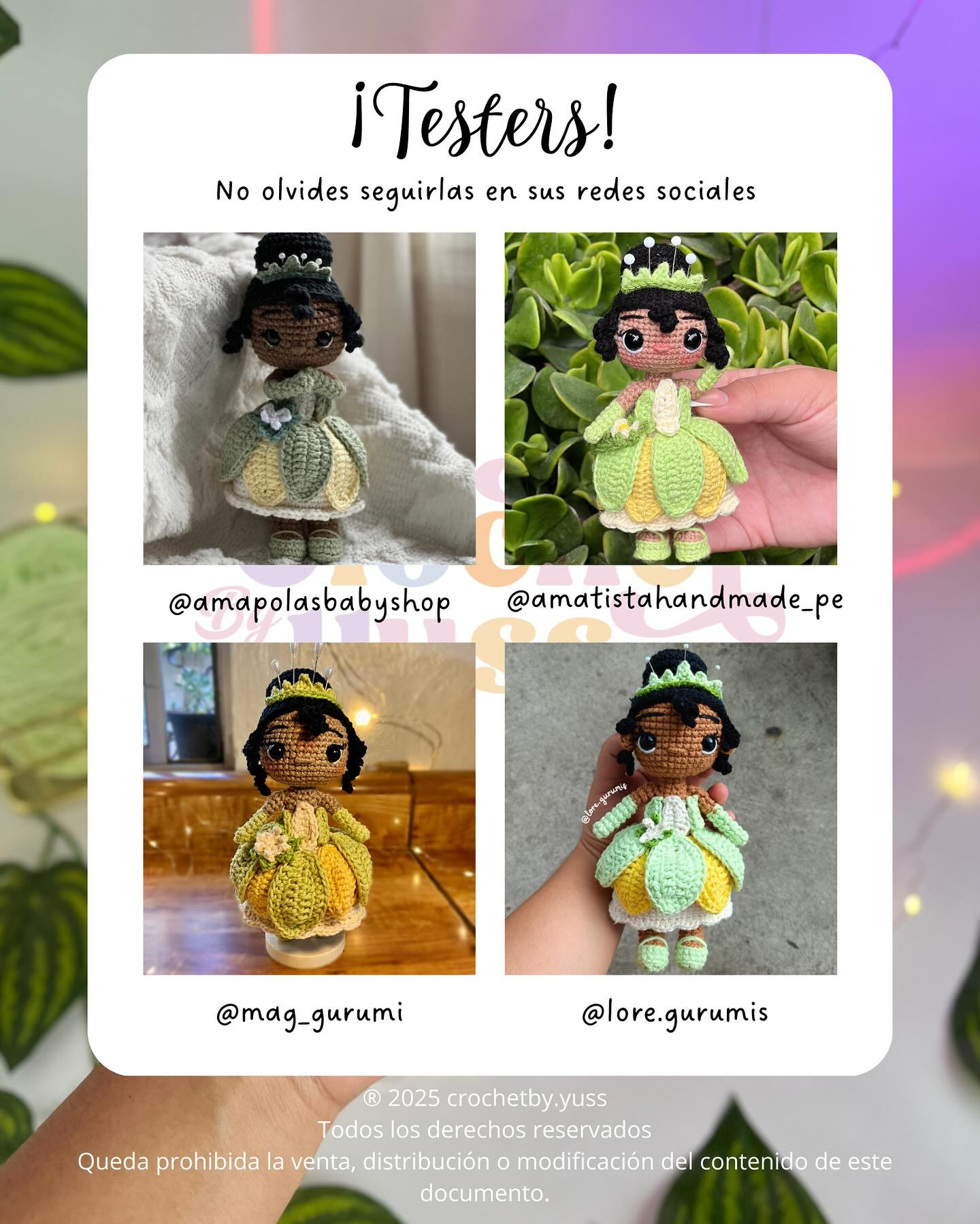 Princesa Tiana Amigurumi: Patrón de Crochet Gratis