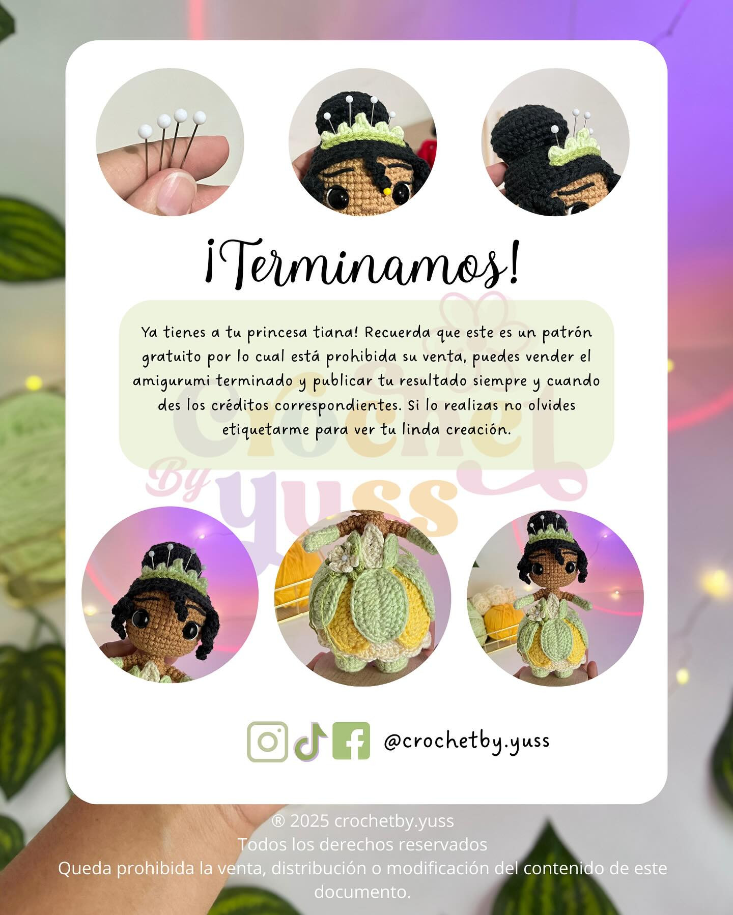 Princesa Tiana Amigurumi: Patrón de Crochet Gratis