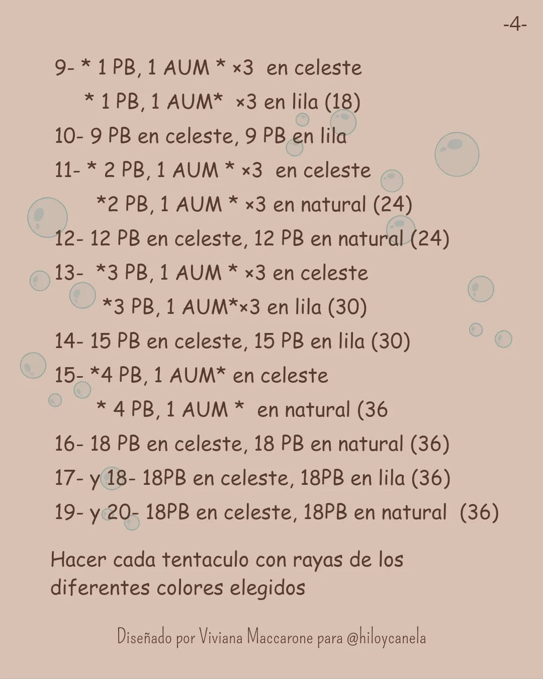 Pulpo sensorial: patrón gratuito, parte 1