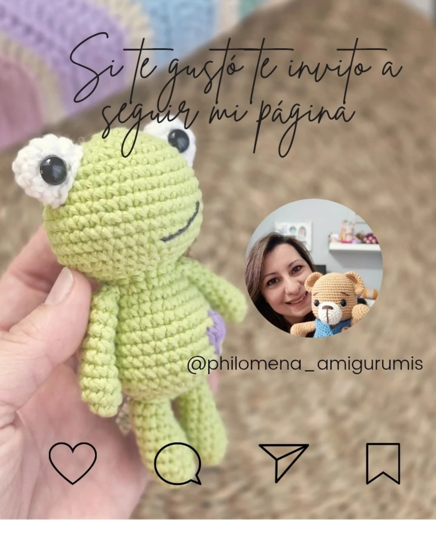 Ranita tejida a crochet: patrón gratuito