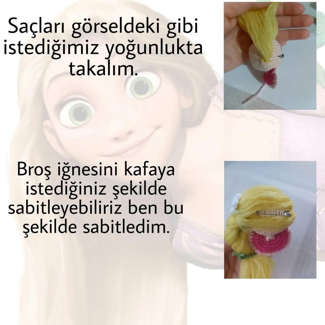 Rapunzel Amigurumi: Ücretsiz Tığ İşi Şeması