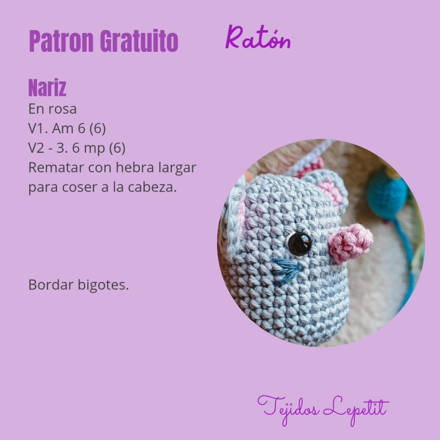 Ratón amigurumi: Patrón gratuito para tejer