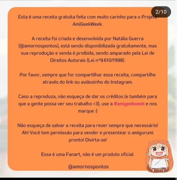 Receita de Amigurumi: Crie Sua Própria Umaru-Chan!