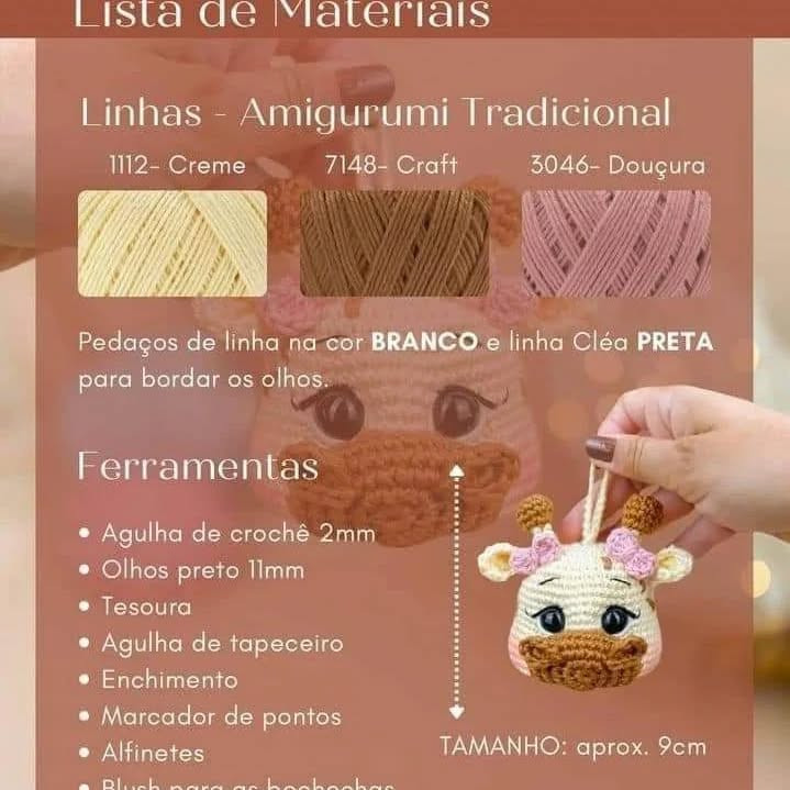 Receta gratuita amigurumi Jirafa llavero