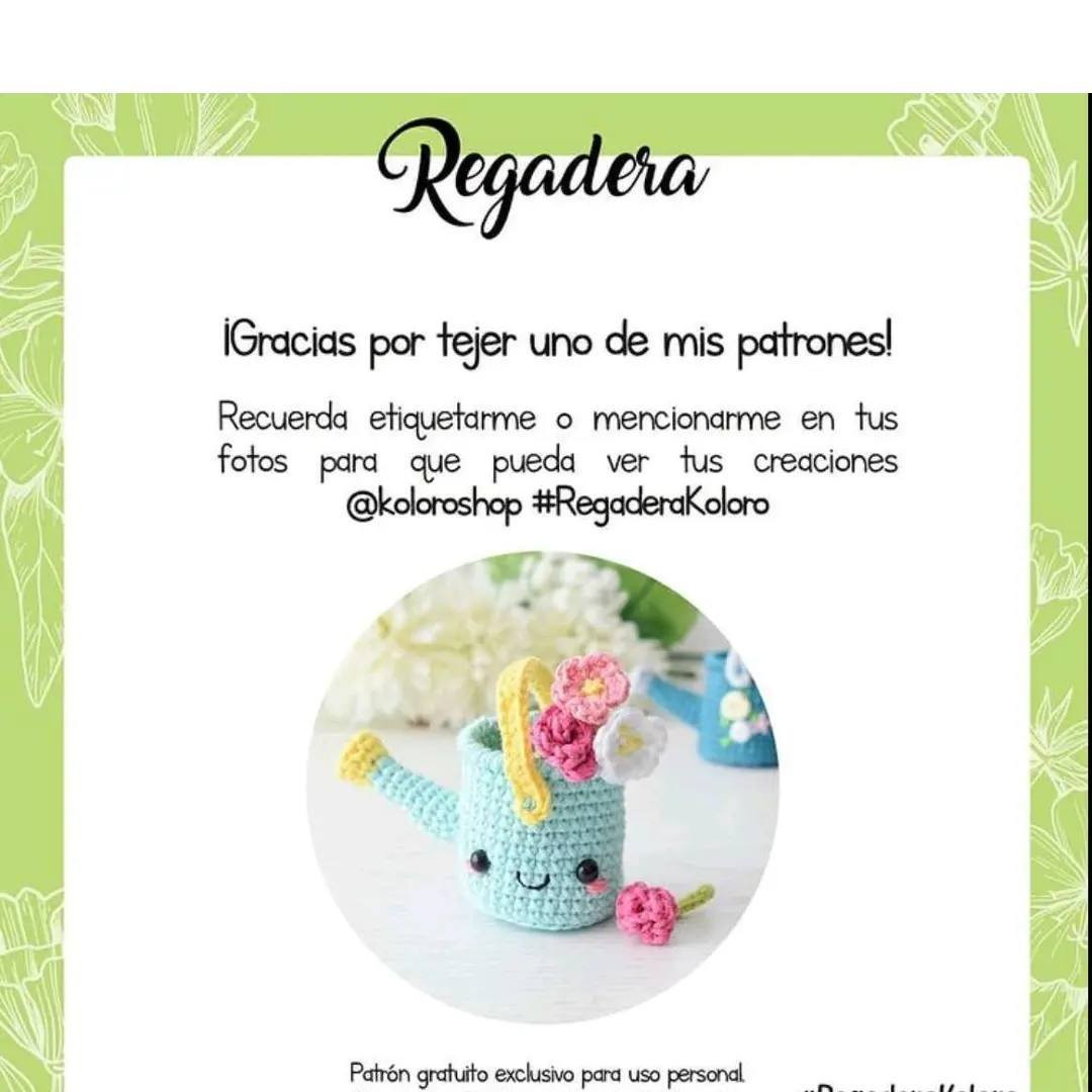 Regadera tejida a crochet: patrón gratis