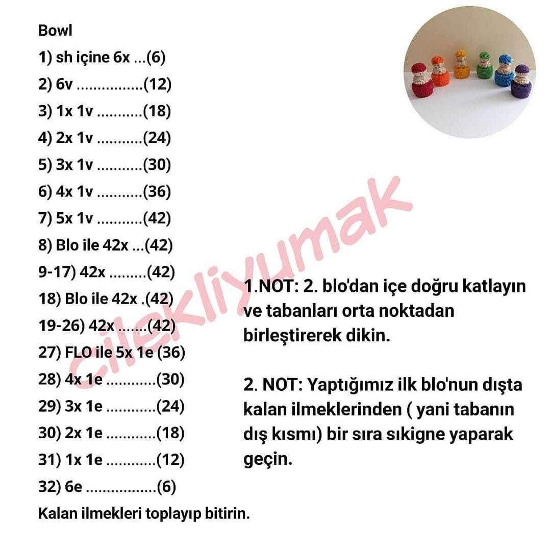 Rengarenk Bebekler: Ücretsiz Tığ İşi Şeması