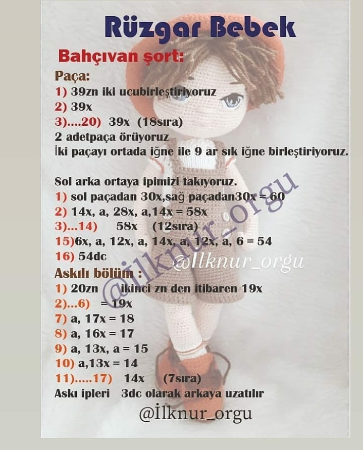 Rüzgar Bebek Amigurumi Şeması Ücretsiz