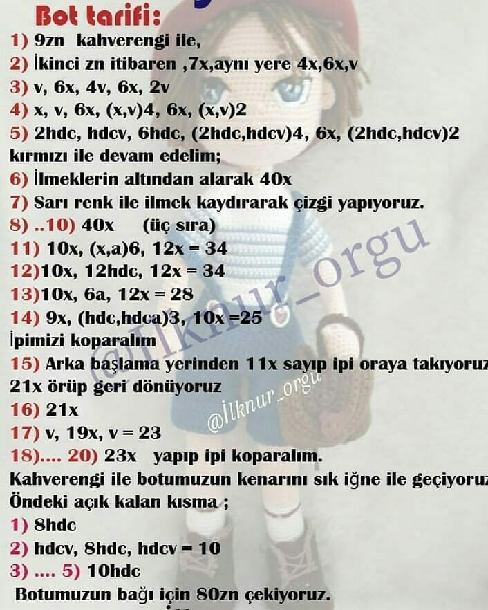 Rüzgar Bebek Amigurumi Şeması Ücretsiz