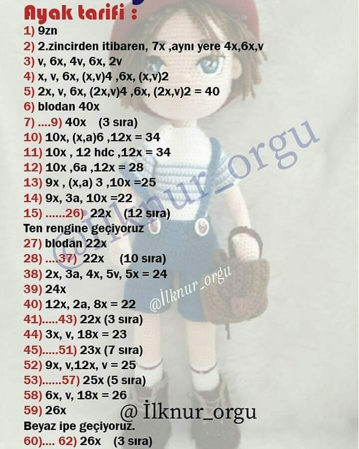 Rüzgar Bebek Amigurumi Şeması Ücretsiz