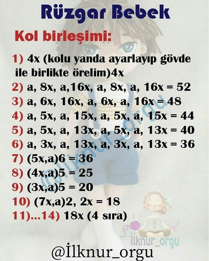 Rüzgar Bebek Amigurumi Şeması Ücretsiz
