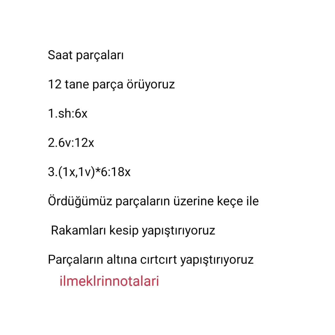 Saat ve Kelebek Desenli Eğitici Örgü Kitap Tarifi