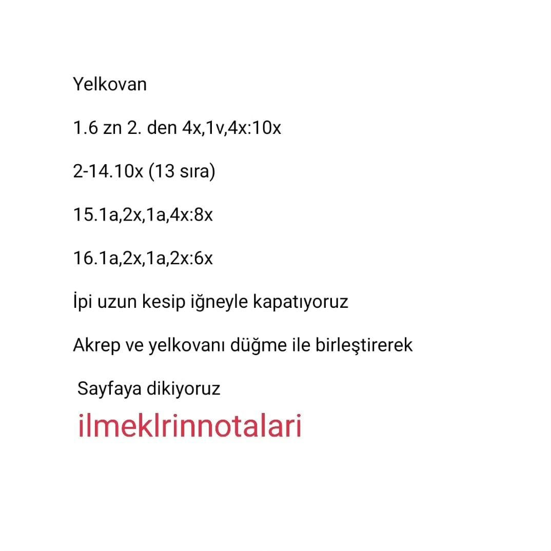 Saat ve Kelebek Desenli Eğitici Örgü Kitap Tarifi