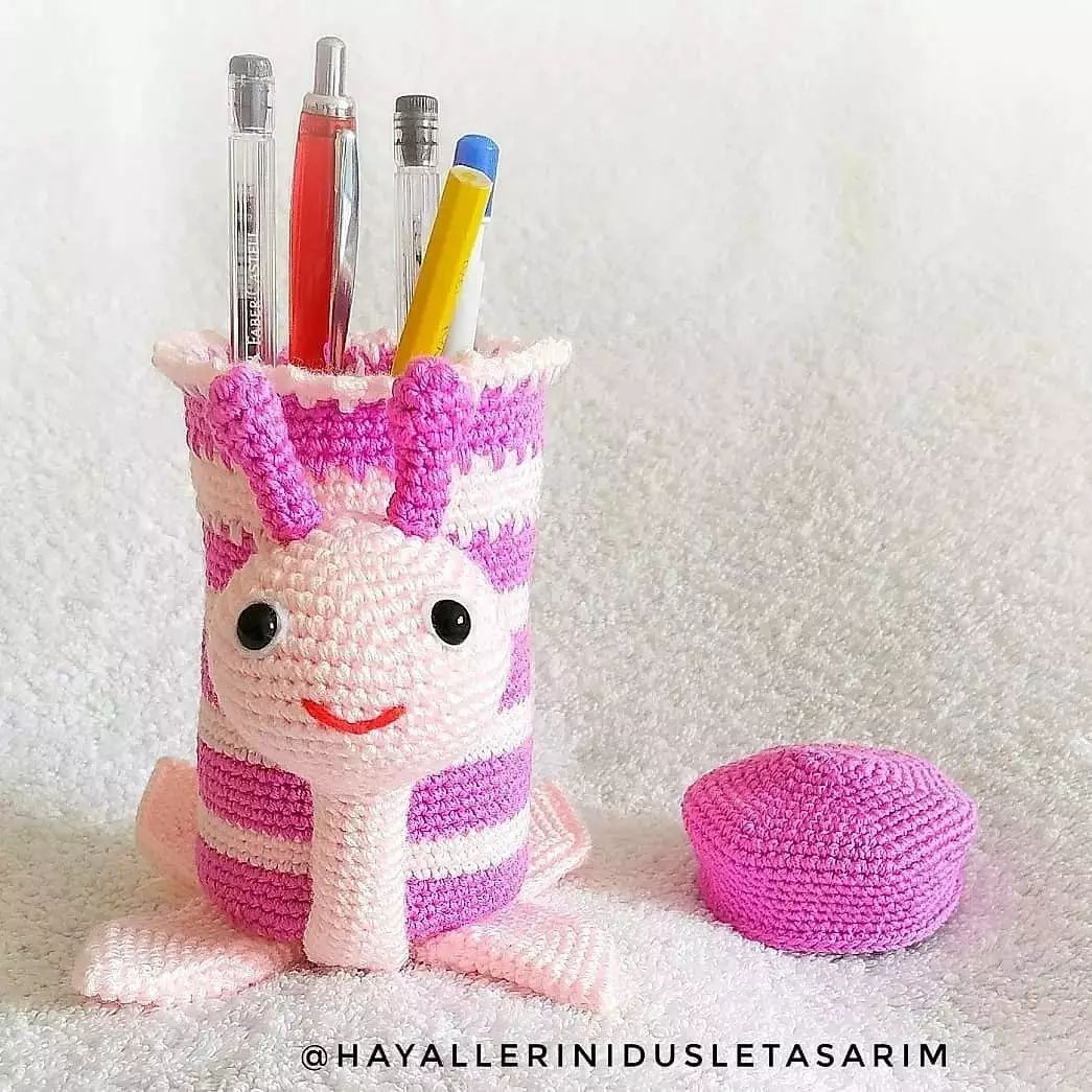 Salyangoz Kalemlik Örgü Şeması