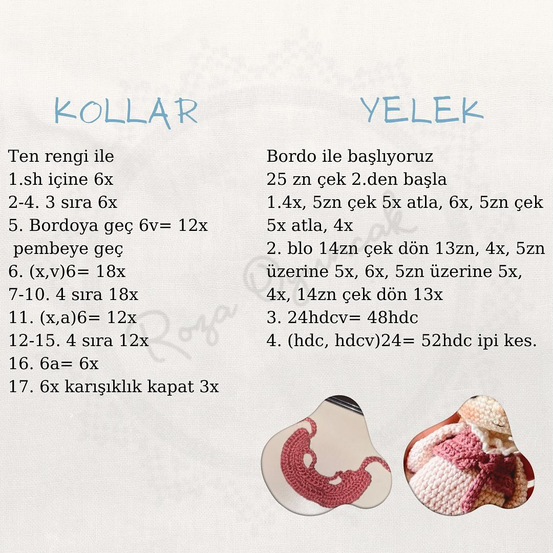 Sare Bebek Amigurumi Şeması