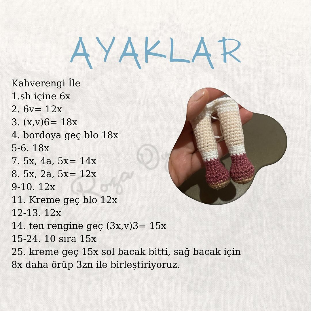 Sare Bebek Amigurumi Şeması
