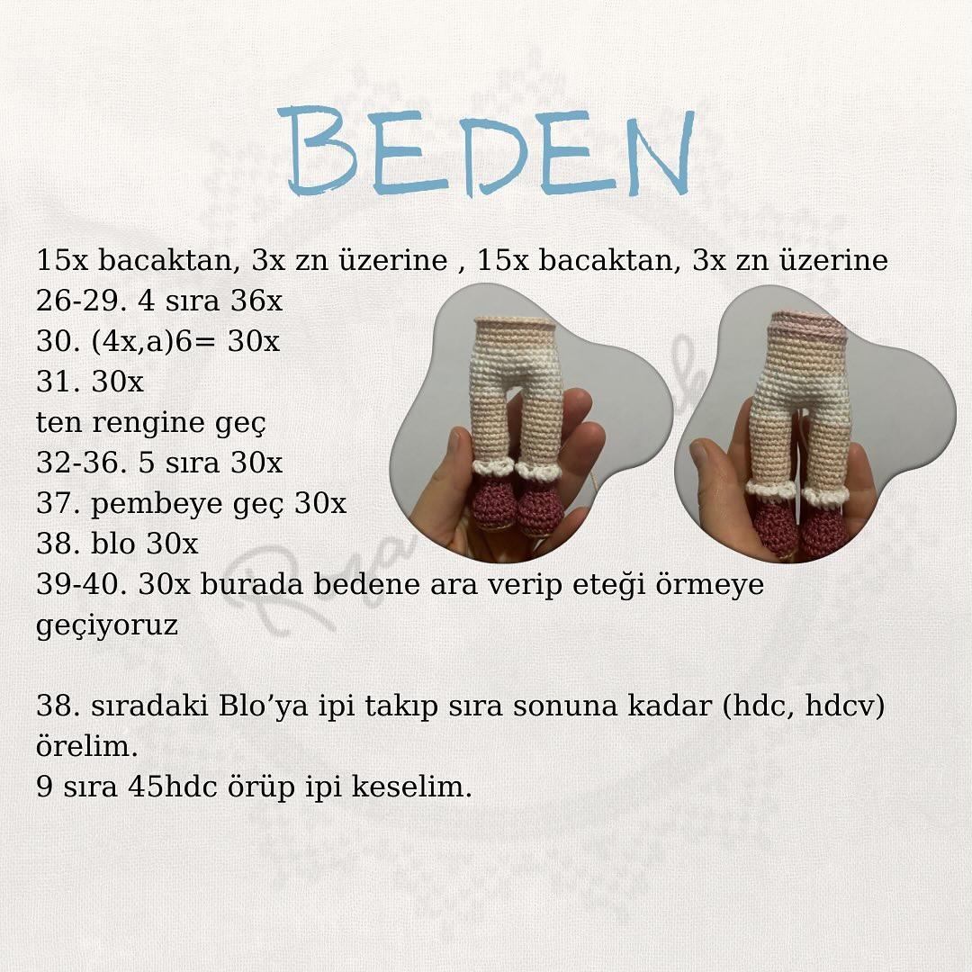 Sare Bebek Amigurumi Şeması