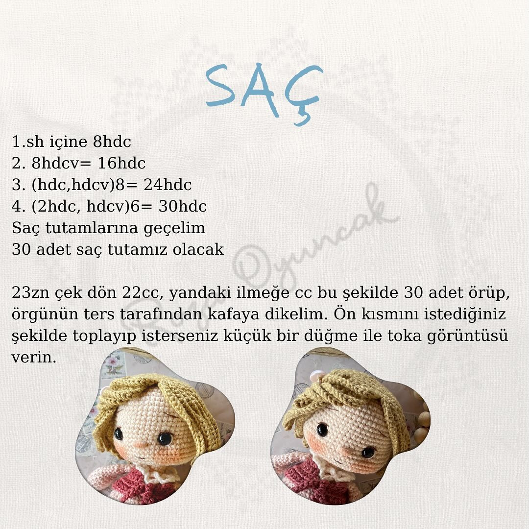 Sare Bebek Amigurumi Şeması