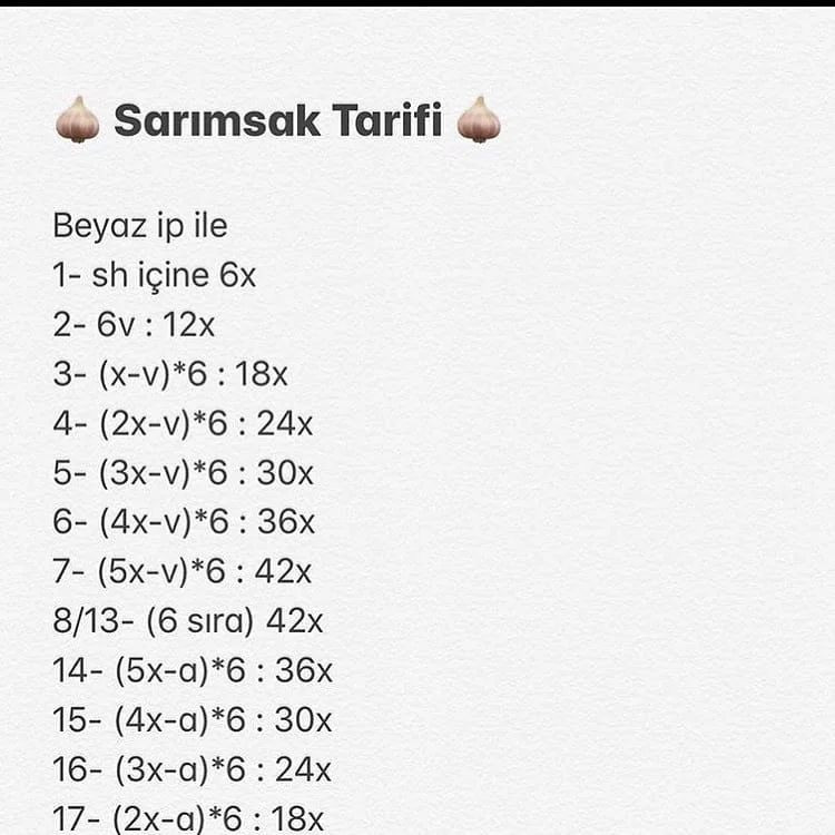SARIMSAK AMIGURUMI TARİFİ