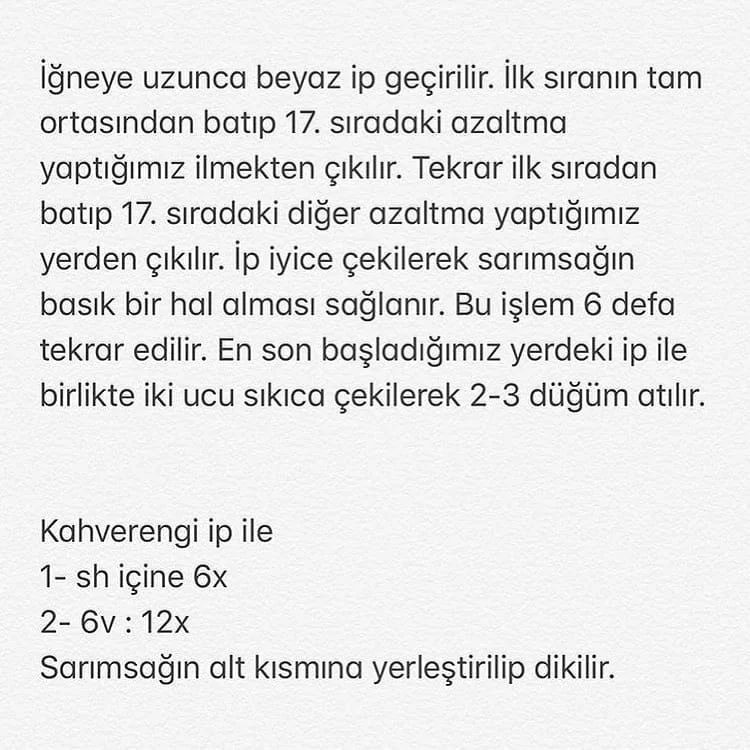 SARIMSAK AMIGURUMI TARİFİ