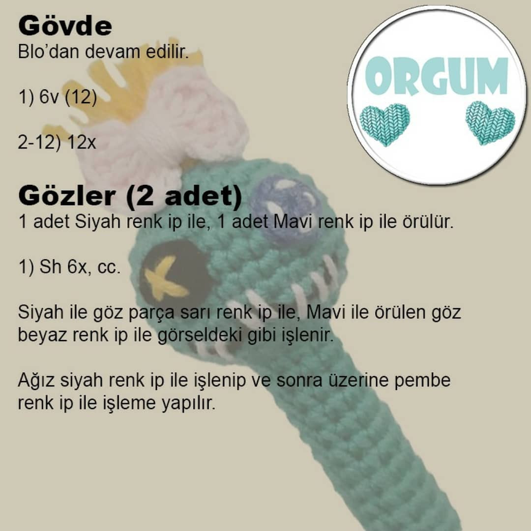 Scrumpt Voodoo Kalem Başlığı Örgü Şeması