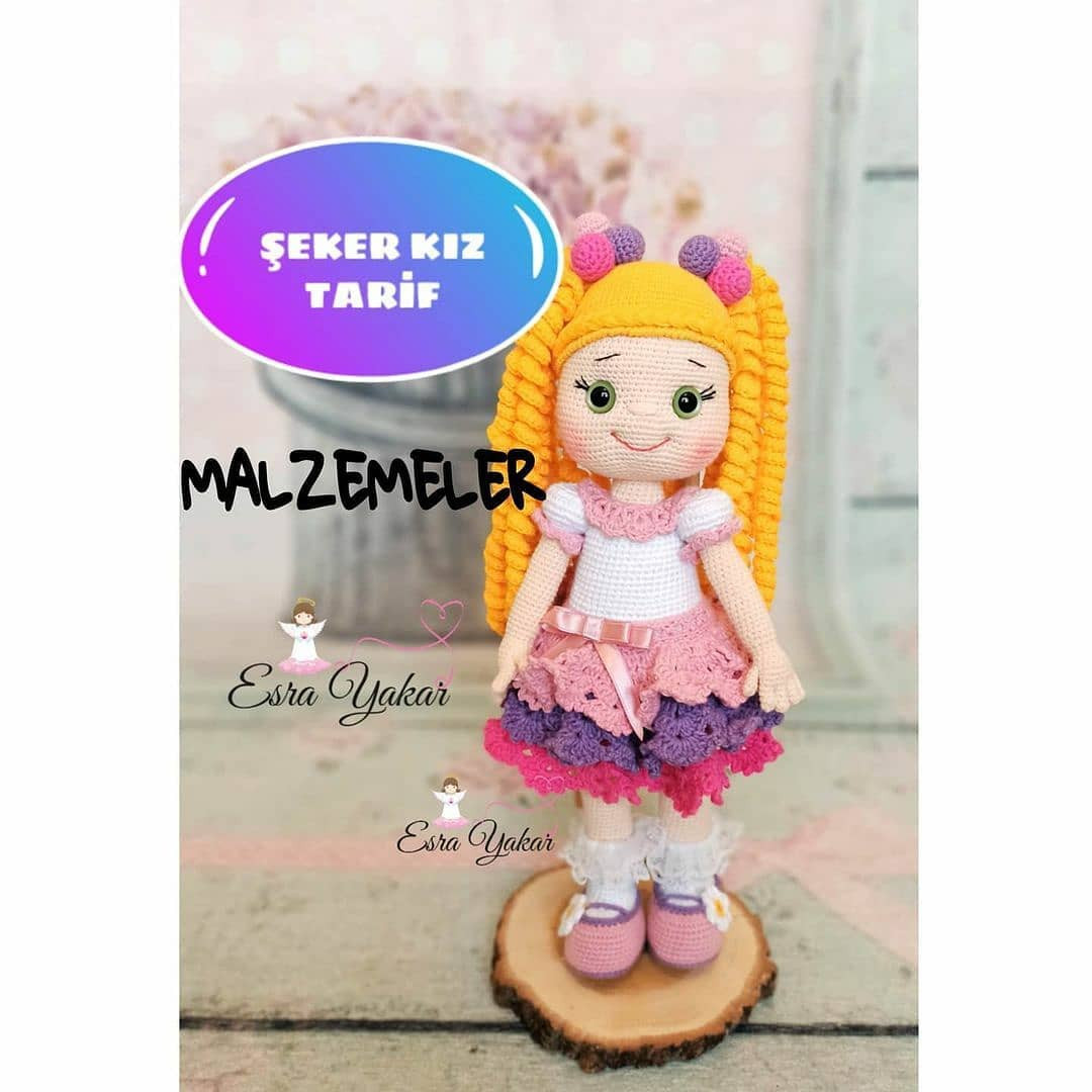 Şeker Kız Bebek Amigurumi Şeması