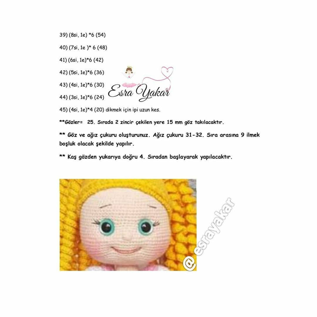 Şeker Kız Bebek Amigurumi Şeması